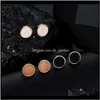 Stud Trendy Druzy Drusy For Women Statement Jewelry Scott Placcato oro Cerchio rotondo Orecchini Regali di Natale Ear Studs 3Qjl