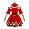 ROLECOS Game Genshin Impact Barbara Cosplay Costume Christmas Dress Women Red Party Hat Full Set Y0913