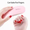 6W Mini sèche-ongles rose blanc UV LED ongles lampe Portable Micro USB câble usage domestique séchage pour Gel vernis