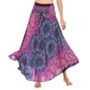 Summer Women Printed Midi Skirt Long Hippie Bohemian Gypsy Boho Flowers Elastic Waist Floral Halter 2022 G3 Skirts