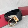 Högkvalitativ läderbälte Mode Classic Buckle Men's and Women's Belts 100-125cm Valfritt