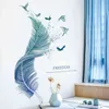Креативные синие наклейки на стену для детей для детей спальня декор гостиной фон фон украшения стены самоклеящийся стикер 21112