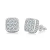 Mode unisexe 18k jaune blanc plaqué or Full CZ Stone Screwbacks Stud Boucles d'oreilles pour hommes femmes Nice Gift