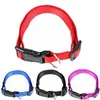 Collier de chien en nylon avec boucle colliers de sécurité réglables pour chiens petit moyen grand rose noir rouge bleu violet cou Fit 14 "-18"