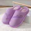 Winter indoor cotton slippers thick-soled couples with velvet warm home hospitality silent non-slip shoes Factory direct sale