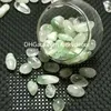 Cyan Phantom obejmował Clear Crystal Crystal Tumbled Stones Arts Rzemiosło 7-12 mm mini-swobodne polerowane lodolitowe chipsy kamienia ogrodowego do Reiki, wzmocnienie energii