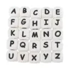 100 stücke Englisch Alphabet Buchstaben 12mm Silikon Würfel Beißring Perlen Bpa Free Food Grade Baby Zahnen Schmuck Lehre Pflege spielzeug 211106