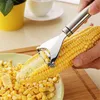 Stainless Steel Corn Stripper Fruit & Vegetable Tools Cob Peeler Threshing Kitchen Gadget Cutter Slicer Ergonomic Handle KDJK2104