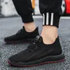 2020 vente chaude été chaussures de course Jogging baskets respirant maille Cool à lacets en plein air confortable hommes décontracté conduite chaussures F6 noir blanc