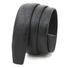 Cinturones correa correa de cuero artificial PU Color negro automático sin hebilla Ratchet Hombres de alta calidad
