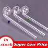 Wholesale Curved Pyrex Glass Oil Burner Pipe 14cm 30mm Ball Hand Pipes Mini Smoking Pipes with Logo Successfully To Australia