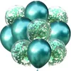 Mercado de balões Balão de confete de 12 polegadas 10 peças/conjunto Color metálico Balões decorativos Decorações de festas de aniversário de casamento