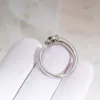 Pantthere Serisi Ring Luxury Marka Resmi Repoductions En Kalite 925 STERLING Gümüş 18 K Yaldızlı Çita Yüzük Marka Tasarımı Ne261f