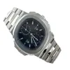 Luxury Wristwatch Mens Quartz Watches N Utilus 5990 1a Chronograph Travel Time Montre De Luxe