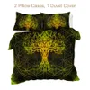 BeddingOutlet Luxury Bedding Set Tree of Life Duvet Cover King Size Golden Black Bed 3-Piece Floral Bedspreads Wholesale 210615