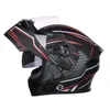 NEW Bluetooth Flip Up Visor Dual Lens Moto Cool Motorcycle Full Face Casco Black Motorbike Helmets Modular