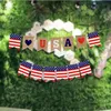 Baner Flagi Swallowtail Banery Dzień Niepodległości Flagi String Flagi USA Litery Trznkowanie 4th lipca Party Decoration Supplies T2I52242