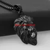 Hip Hop Lion Crystal Head Pendant Collier For Mens en acier inoxydable Bijoux Male Amitié Gift Silver Gold Black Couleur Choisissez C9434873