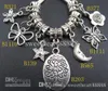 Metales Luna árbol estrella mariposa encantos gran agujero cuentas sueltas 100 unids/lote plata tibetana ajuste pulsera europea