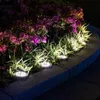 4 Sztuk Słoneczny Światło Outdoors Wodoodporna 8 LED / 12LED / MASELLED Uliczny wystrój ogrodowy zakopana lampa schodowa LED podziemne lampy trawnikowe