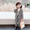 Baby Girl Clothes Plaid Jacket Pants Girl Set Set Casual Style Girls Clothing Set Spring Autumn Kid Clothes 210412