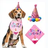 Pet Birthday Party Pull Flaga Banner Hat Bow Tie Dog Paw Balon Psy Dekoracji Partii Rekwizyty Zestaw 2 Kolory
