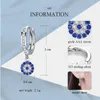 Kaletine 925 sterling zilveren hoepel kwaad oog oorbel blauwe zirkoon mode oorbellen Turkse sieraden geschenken voor vrouwen 2020