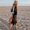 Dames badmode zomerjurk 2021 borduurwerk sexy strand cover-up rok los plus size vakantie Cardigan bikini blouse sun shirt
