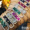 Godki New Luxury Flower Cuban Link Bracelets Bangles Cubic Zirconia Cz Bohemian Cuff Bracelets for Women Femme Fashion Jewelry Q0720