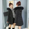 Manteau à col en fourrure pour homme et femme, veste longue à capuche, Parka chaude d'hiver, ouatée pour femme, grande taille, parc M-3XL