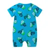 2020 Kids Tales Brand Summer Baby Romper Short Sleeves Cotton Kids Pajamas Fruit Printed Jumpsuit Newborn Girls Boys Clothes G1221