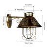 Outdoor Wall Lamps Solar Lamp - LED Waterproof Light Decorative Mounted Sconce Fixture For Garage Front Porch