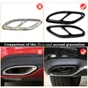 2pcs Car Styling Tail Throat Frame Decoration Cover Trim For 2015-2017 Mercedes-Benz Exhaust Pipe Stickers Accessories