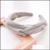 Hoofdbanden Haar Sieraden Geplooid Corduroy Twist Hairband Hoofdband voor Dames Meisjes Aessoires Drop Levering 2021 Miceo