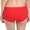 Women's Swimwear Red Bikini Bottoms Summer Women Beach Surfing Shorts Quick Dry Swim Underwear Mid Waist Female