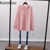 Korobov New Harajuku Long Sleeve Hoodies Korean Streetwear Female Sweatshirts Vintage Plus Size Pullovers Outwear Tops 210430