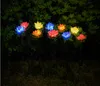 Fiore di loto Luce LED Impermeabile Solar Pond Decorazioni da giardino Multi-colore che cambia Paesaggio decorativo per esterni lampada da giardino lampade da giardino Home WMQ810