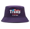 트럼프 2024 나는 양동이 모자 패션 유니섹스 어부 모자 면화 해변 선거 최신 디자인을위한 면화 해변 태양 모자