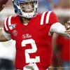 Ole Miss Rebels Jersey DK Metcalf Mike Wallace Eli Manning Chad Kelly Elijah Moore Jerrion Eagly Keidron Fußball genähte Männer Frauen Jugendtrikots