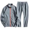 45 kg140 kg lente en herfst sportkleding mode heren mandarijn kraag tracksuit 2 stuks sets casual ritsjacks en broek 210412