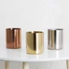 400ml Nordic Style Brass Gold Vase Stainless Steel Cup Cylinder Penhållare för skrivbordsarrangörer