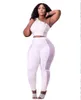 Summer Clothes Women Outfits Solid Tracksuits Sleeveless Vest Shirt+Pants sheer mesh Two Piece Set Casual Black Sportswear plus size 2XL sweatsuits 5602
