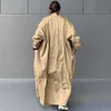 Wiosna i jesień odzież Japoński prosty kolor pasujące do długiej kurtki na kolana luźna windbreaker 210416