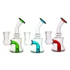 Latest arrival 3.5inch Hookahs Water Pipes Colorful Heady Mini Glass Dab Rigs Bong Small Bubbler Beaker recycle oil rig pipe