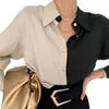 Fashion Puff Sleeve Women Blouse Office Lady Button Slå ner Collar T Shirts för Women Plus Size Ladies Kläder 12866 210518