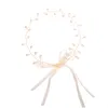 2021 Perle romantiche Copricapo da sposa Corone Nastro di perline Fascia per capelli Donna Fasce per capelli Tiara Festa nuziale Accessori per spose Gioielli da donna Regalo AL8863