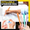 Gelpennor Portable Sprayer Pen 0.5mm Skrivning med klipp 10 ml p￥fyllningsbara tomma spraybeh￥llare f￶r kontor utomhus