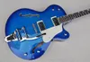 Blue Body Electric Gitara z sprzętem Chrome, Rosewood Fretboard, Tremolo System, zapewnia dostosowaną usługę