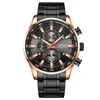 Män klockor Top Luxury Brand Big Military Sport Watch Mens Rostfritt Stål Vattentät Kronograf Armbandsur Man Klocka