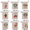 81style Christmas Garden Flag bel barbuto vecchio Pupazzo di neve alce modello lino Ringraziamento Banner Bandiere decorazione del giardino T2I52803